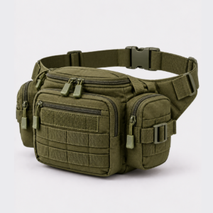 Tactical Military Waist Bag with Multiple Utility Pockets – Olive Green